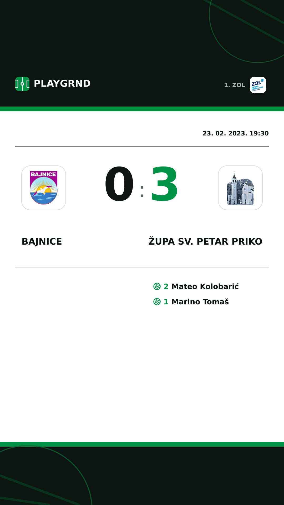 Instagram slika: Bajnice 0:3 Župa Sv. Petar Priko