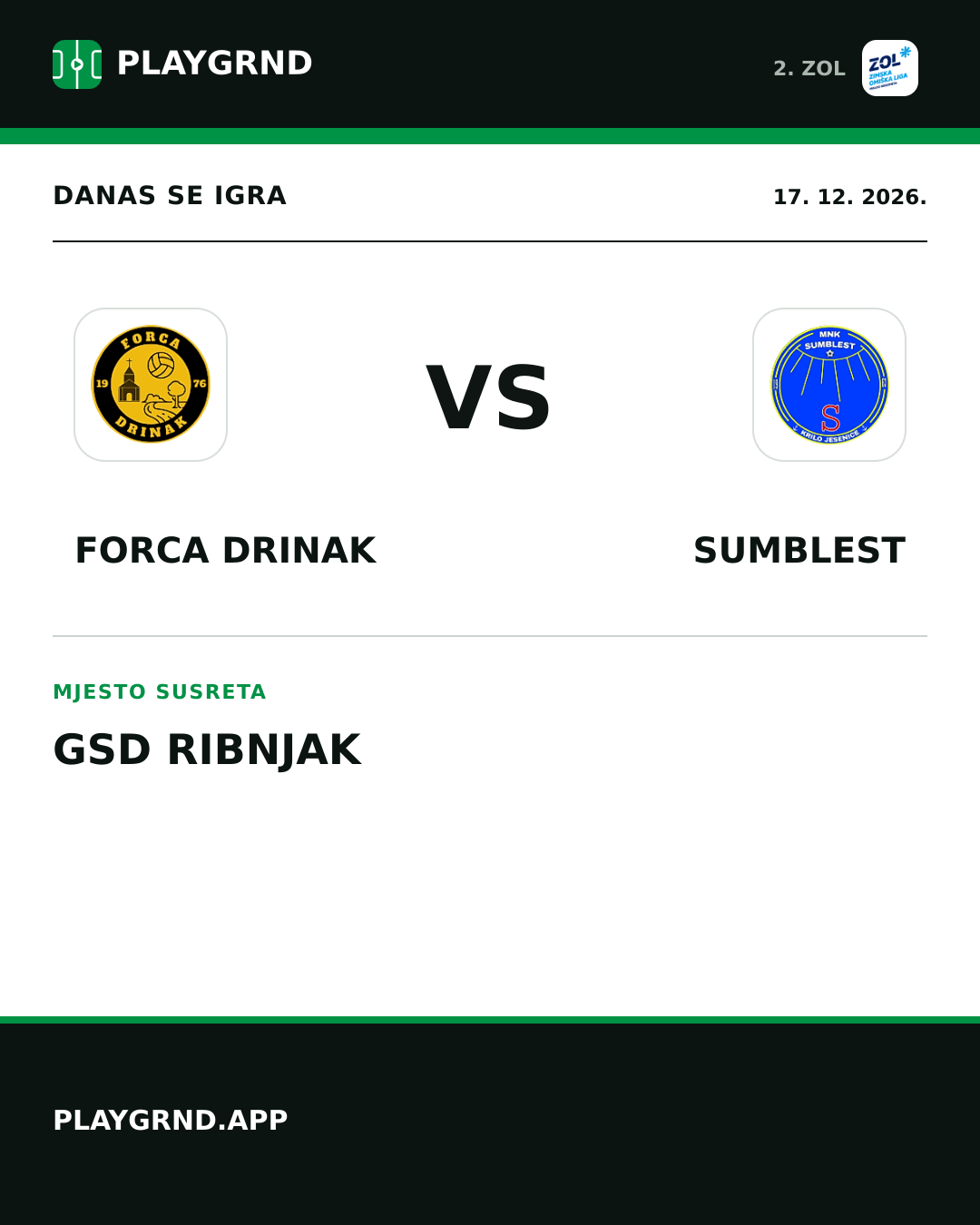 Instagram slika: Forca Drinak vs Sumblest
