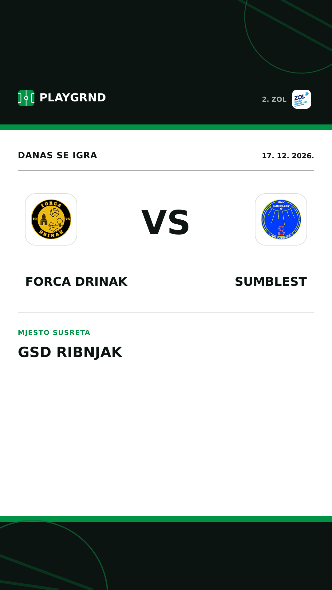Instagram slika: Forca Drinak vs Sumblest