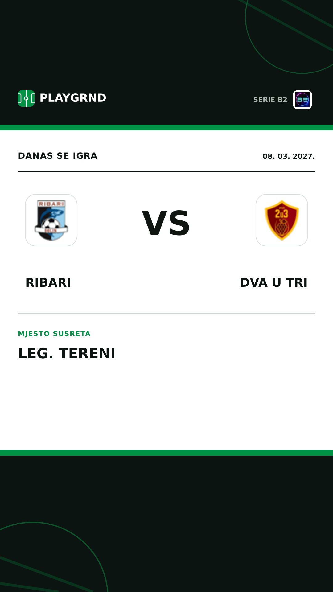Instagram slika: Ribari vs Dva U Tri