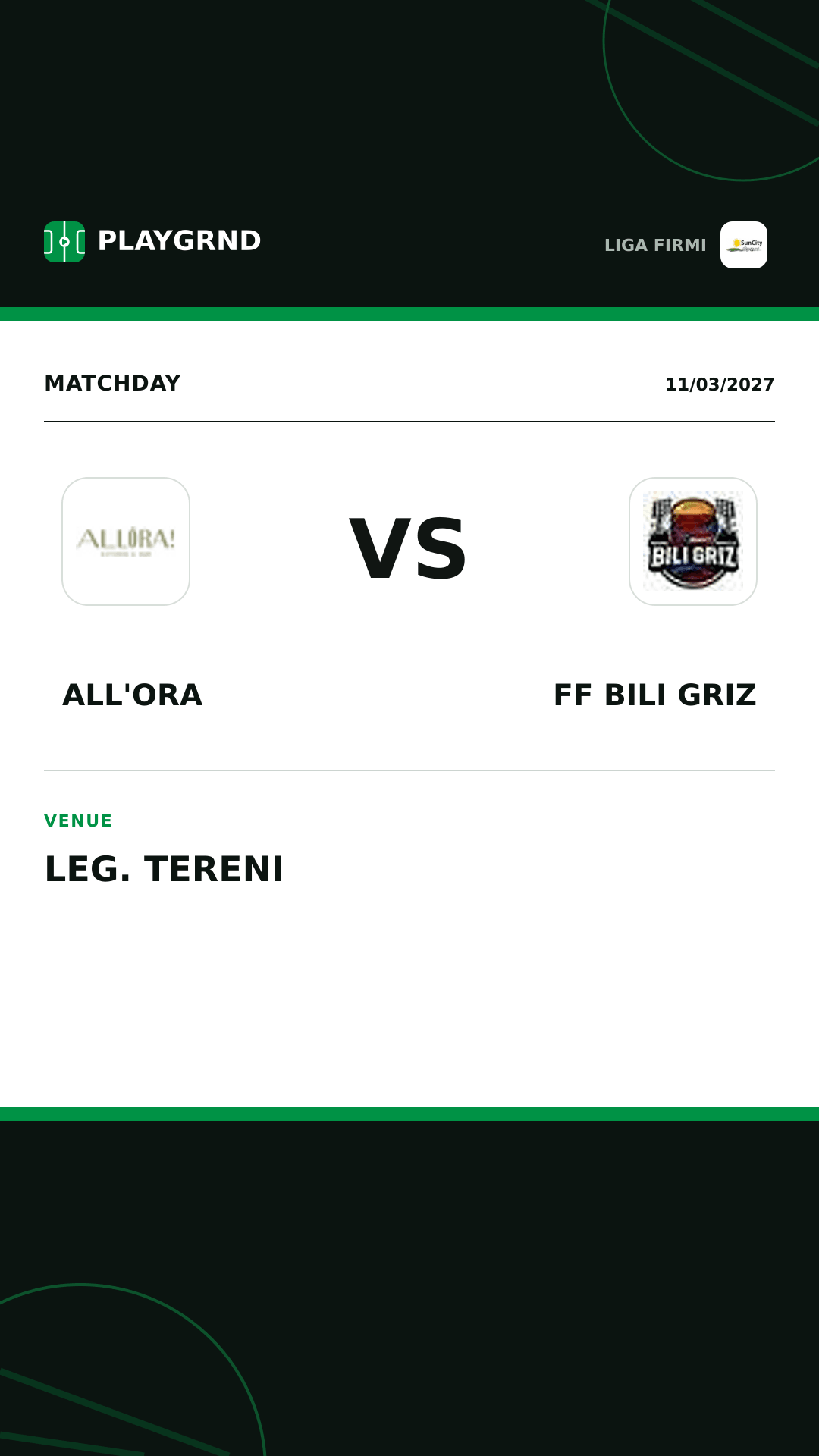 Instagram artwork: All'Ora vs FF Bili Griz