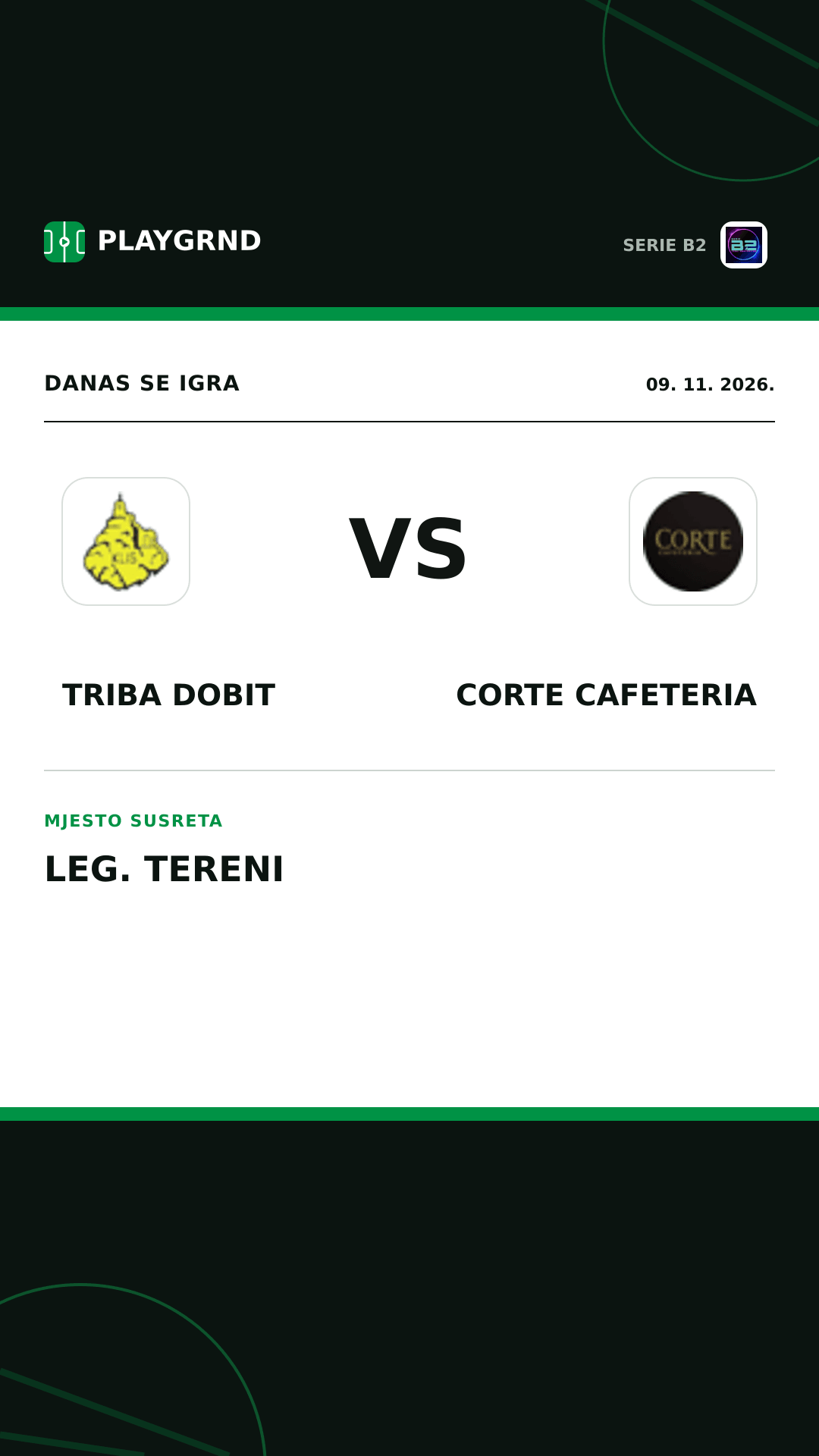 Instagram slika: Triba Dobit vs Corte Cafeteria