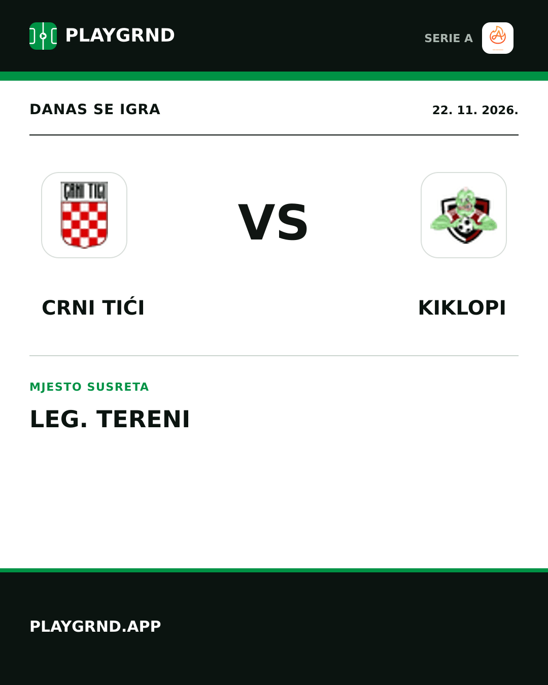 Instagram slika: Crni Tići vs Kiklopi