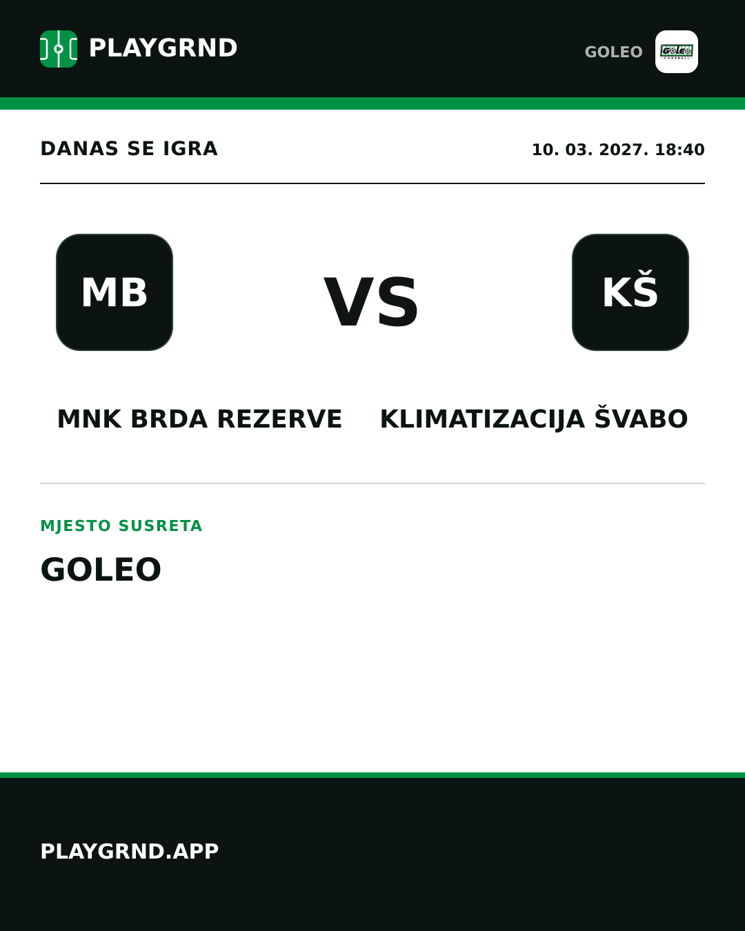 Instagram slika: MNK Brda Rezerve vs Klimatizacija Švabo