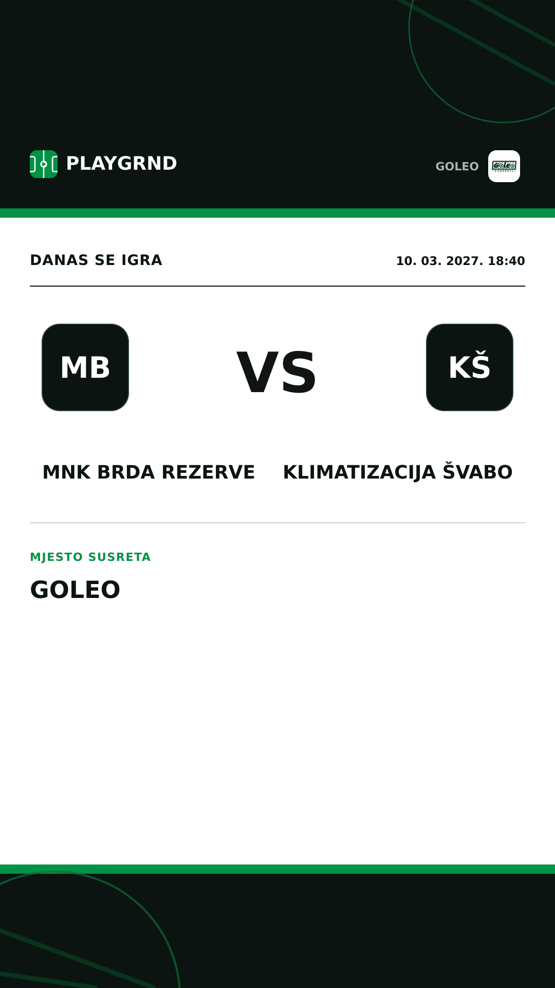 Instagram slika: MNK Brda Rezerve vs Klimatizacija Švabo