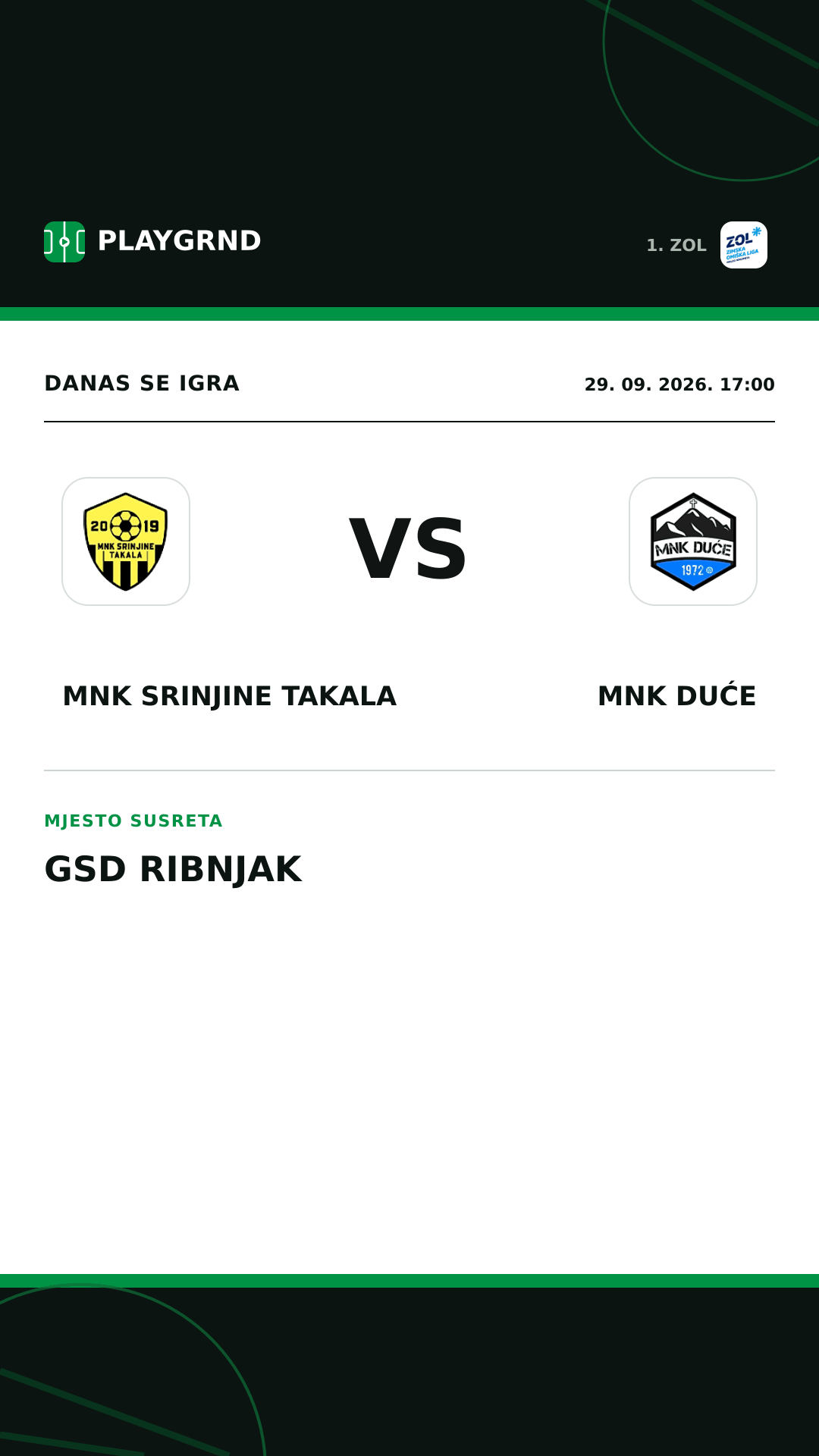 Instagram slika: MNK Srinjine Takala vs MNK Duće