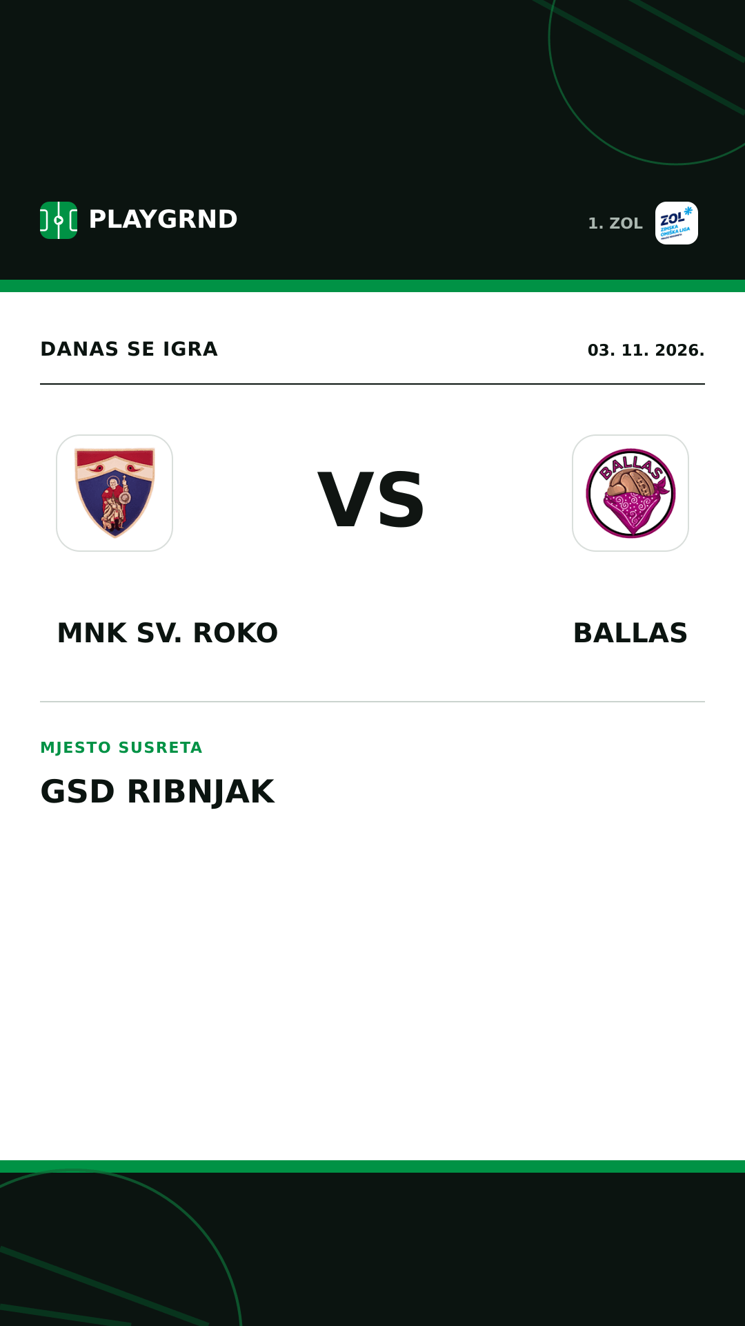 Instagram slika: MNK Sv. Roko vs Ballas