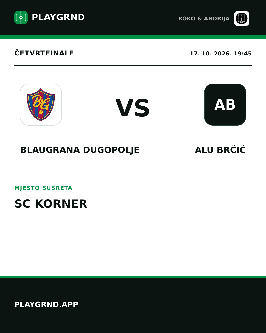 Instagram slika: Blaugrana Dugopolje vs Alu Brčić
