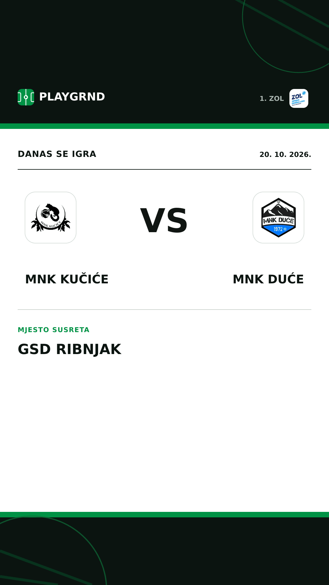 Instagram slika: MNK Kučiće vs MNK Duće