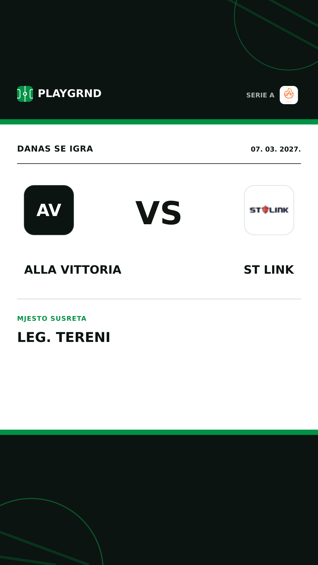 Instagram slika: Alla Vittoria vs ST Link