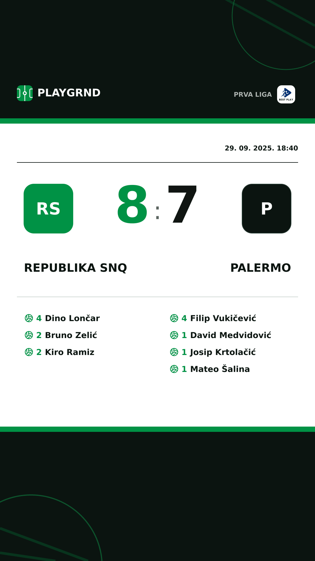 Instagram slika: Republika SNQ 8:7 Palermo