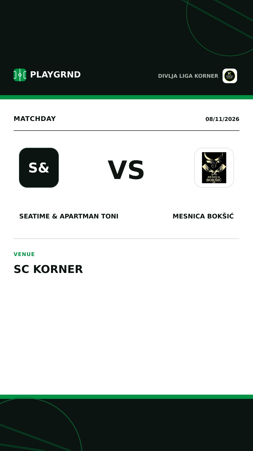 Instagram artwork: Seatime & Apartman Toni vs Mesnica Bokšić