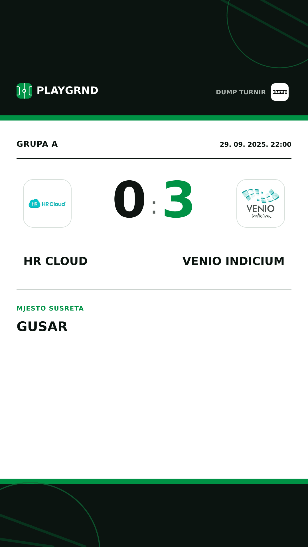 Instagram slika: HR Cloud 0:3 Venio Indicium