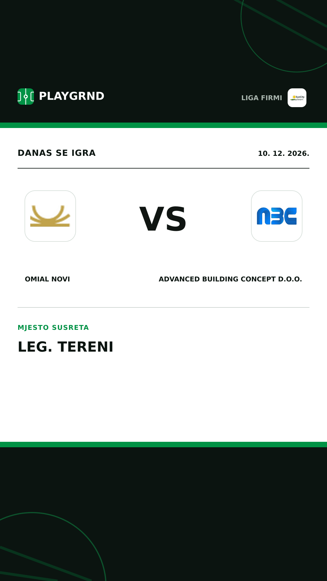 Instagram slika: Omial Novi vs Advanced Building Concept d.o.o.