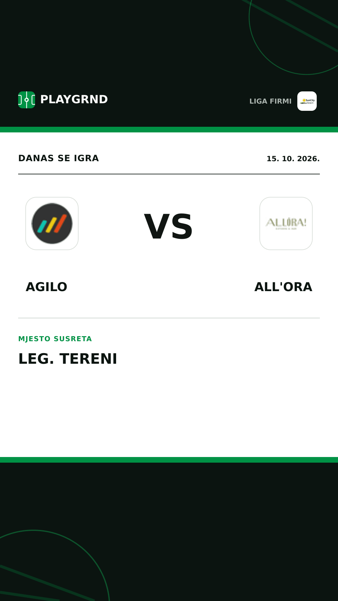 Instagram slika: Agilo vs All'Ora