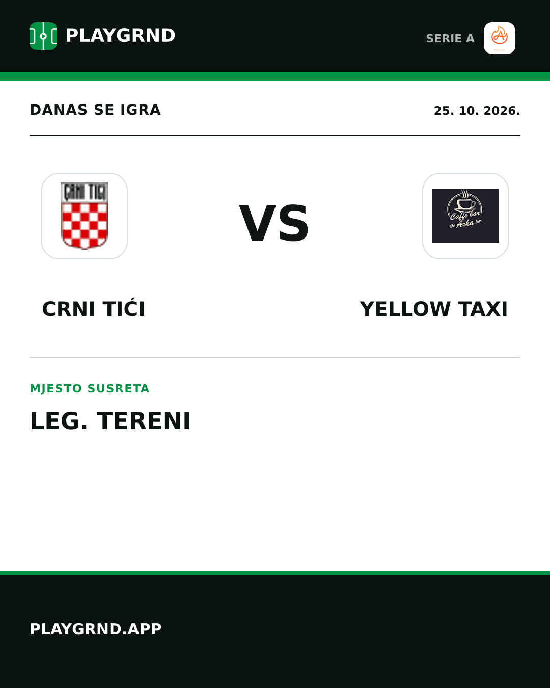 Instagram slika: Crni Tići vs Yellow Taxi
