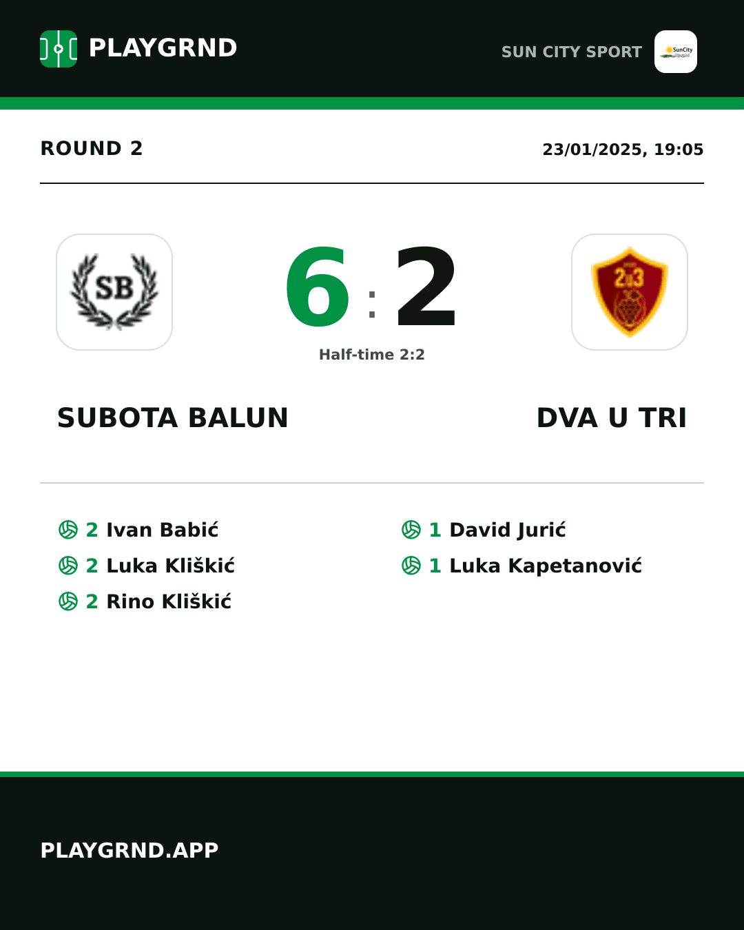 Instagram artwork: Subota Balun 6:2 Dva U Tri