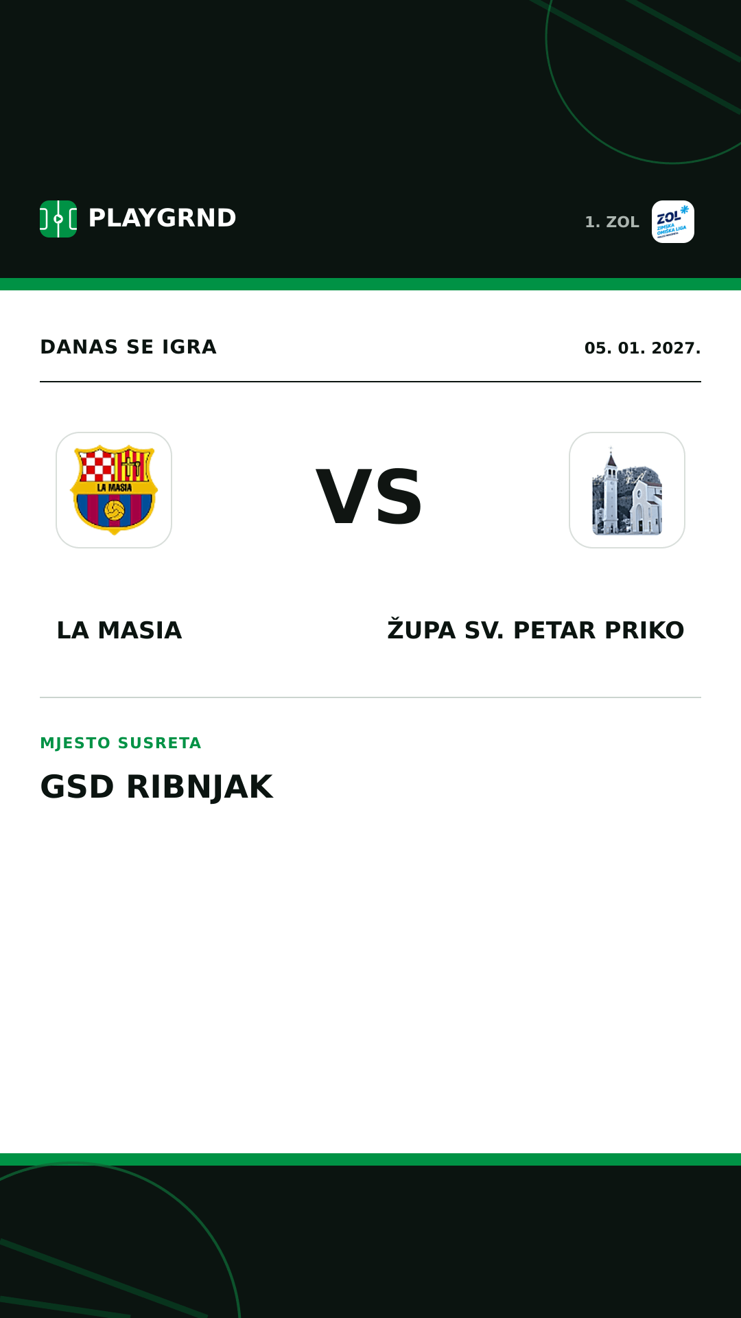 Instagram slika: La Masia vs Župa Sv. Petar Priko