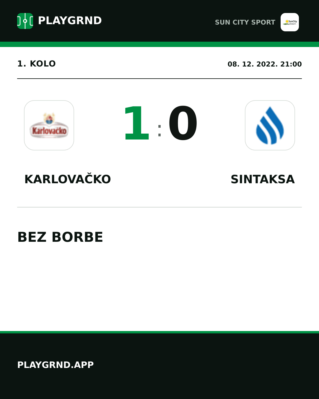 Instagram slika: Karlovačko 1:0 Sintaksa