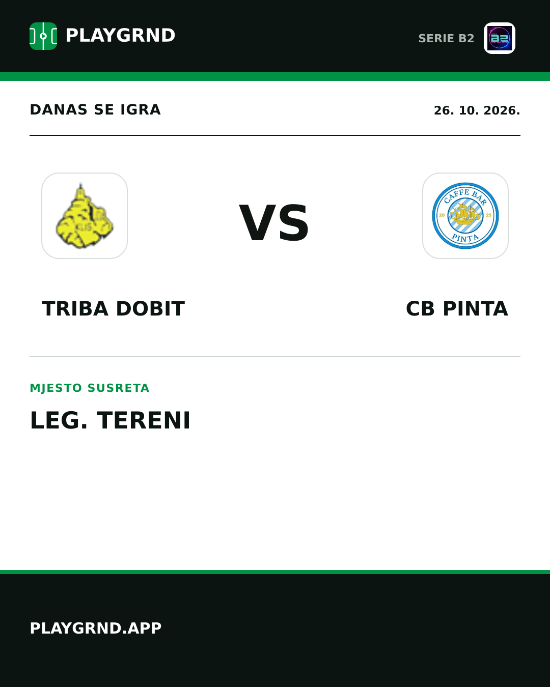 Instagram slika: Triba Dobit vs CB Pinta
