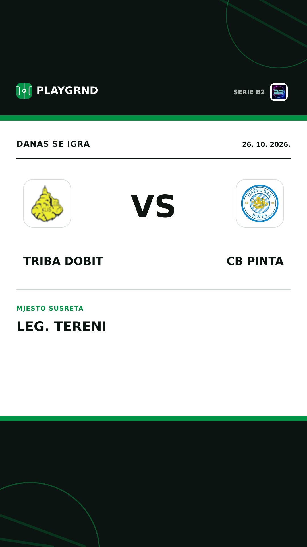 Instagram slika: Triba Dobit vs CB Pinta