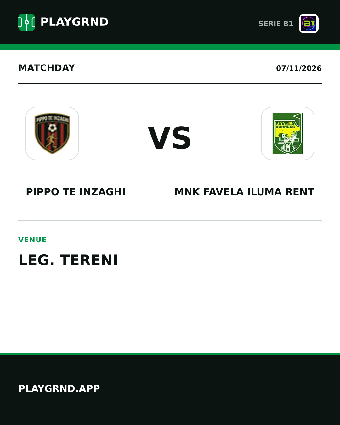 Instagram artwork: Pippo TE Inzaghi vs MNK Favela Iluma Rent