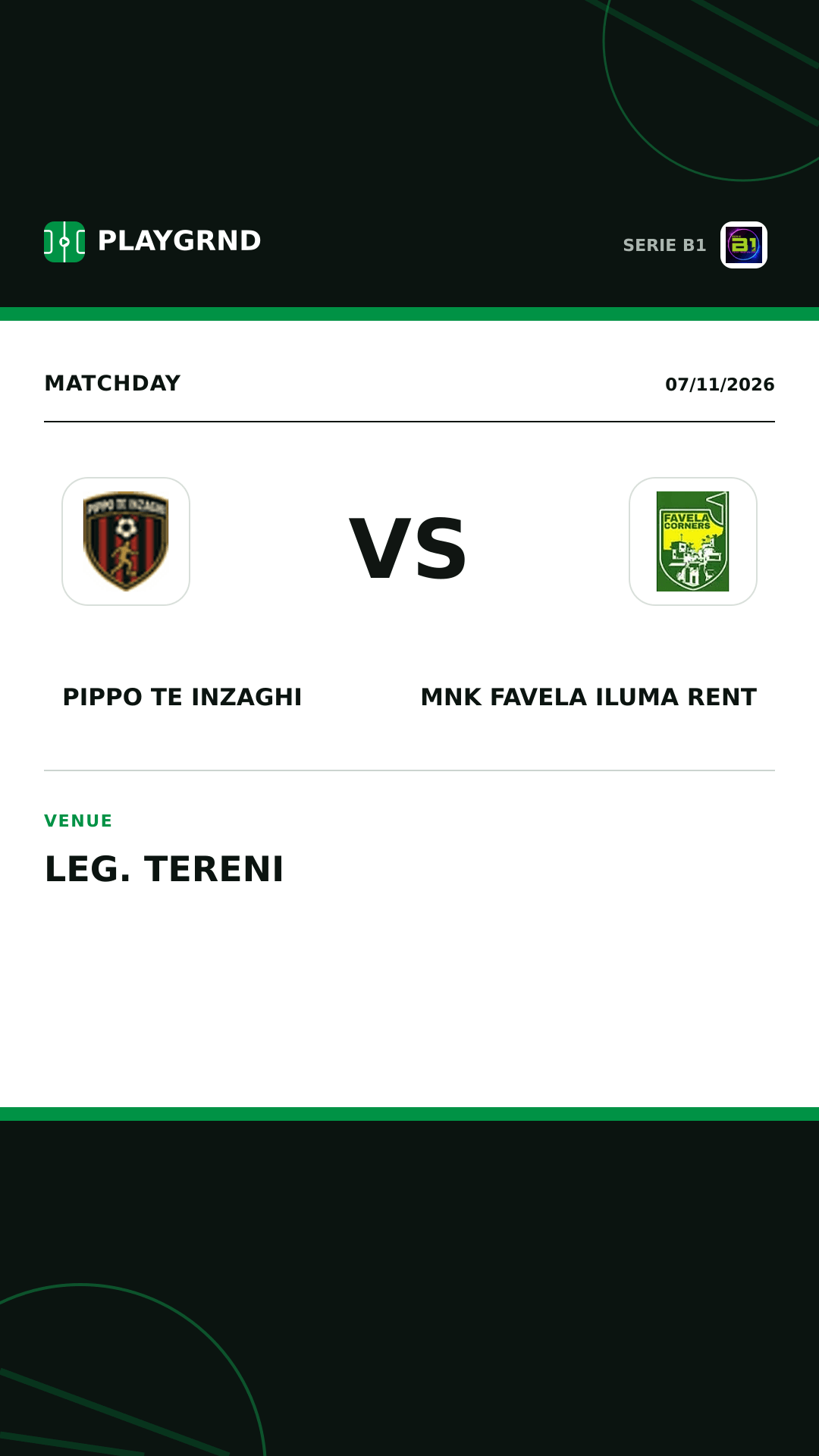 Instagram artwork: Pippo TE Inzaghi vs MNK Favela Iluma Rent