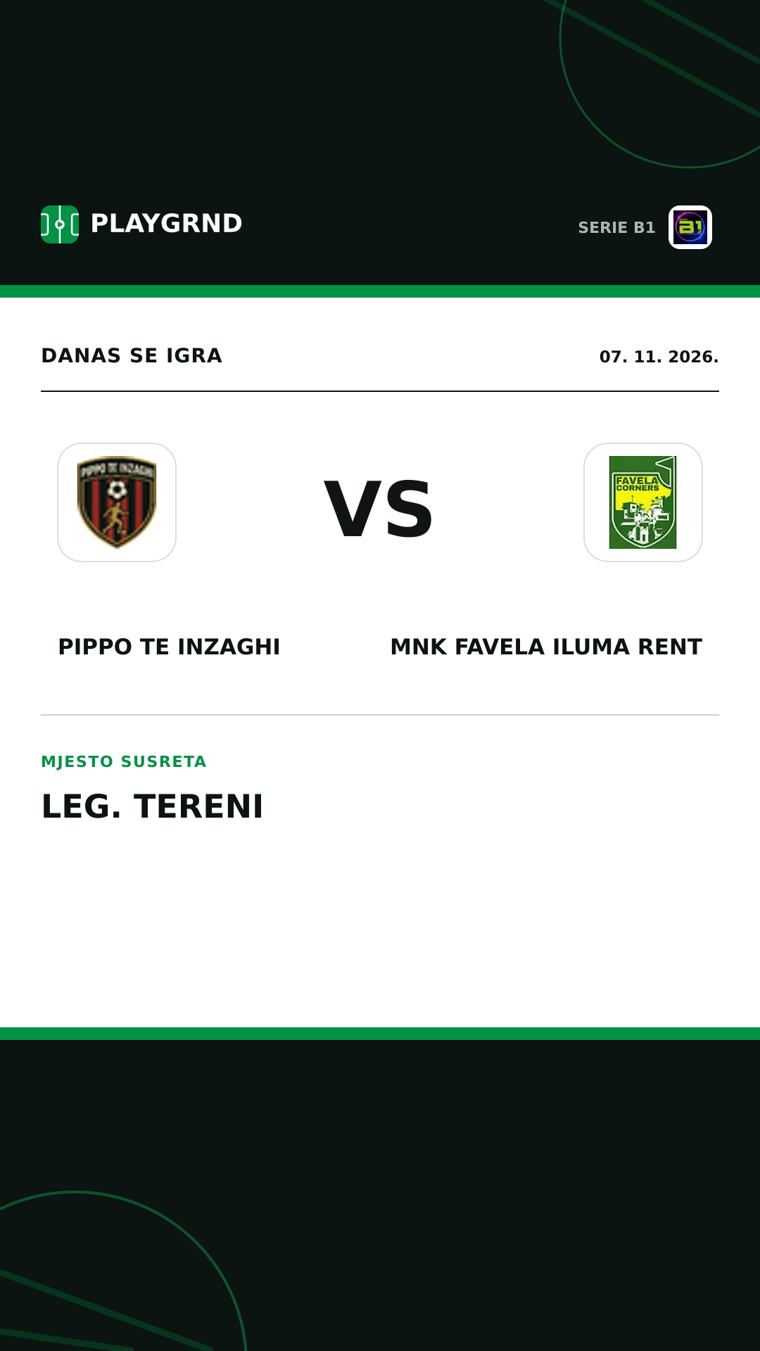 Instagram slika: Pippo TE Inzaghi vs MNK Favela Iluma Rent