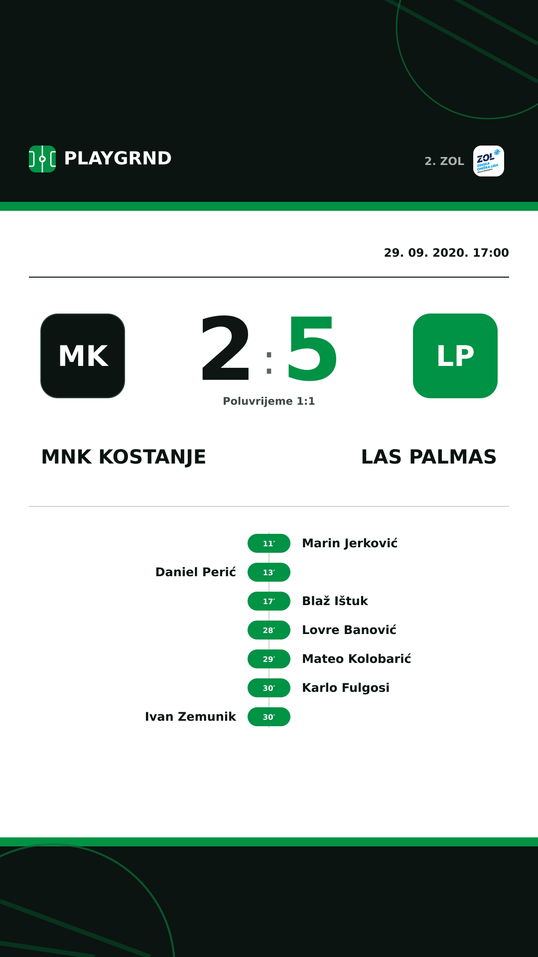 Instagram slika: MNK Kostanje 2:5 Las Palmas