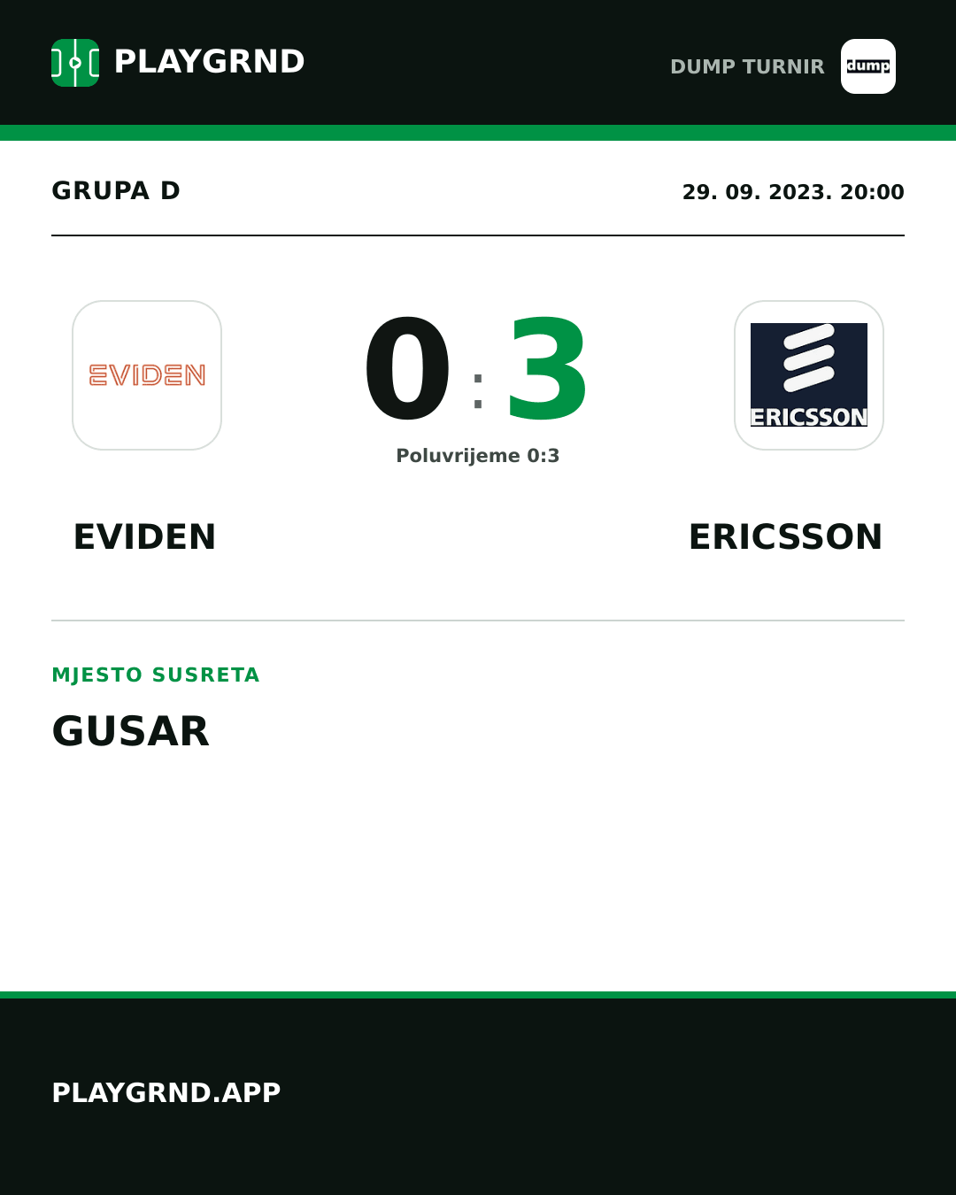 Instagram slika: Eviden 0:3 Ericsson