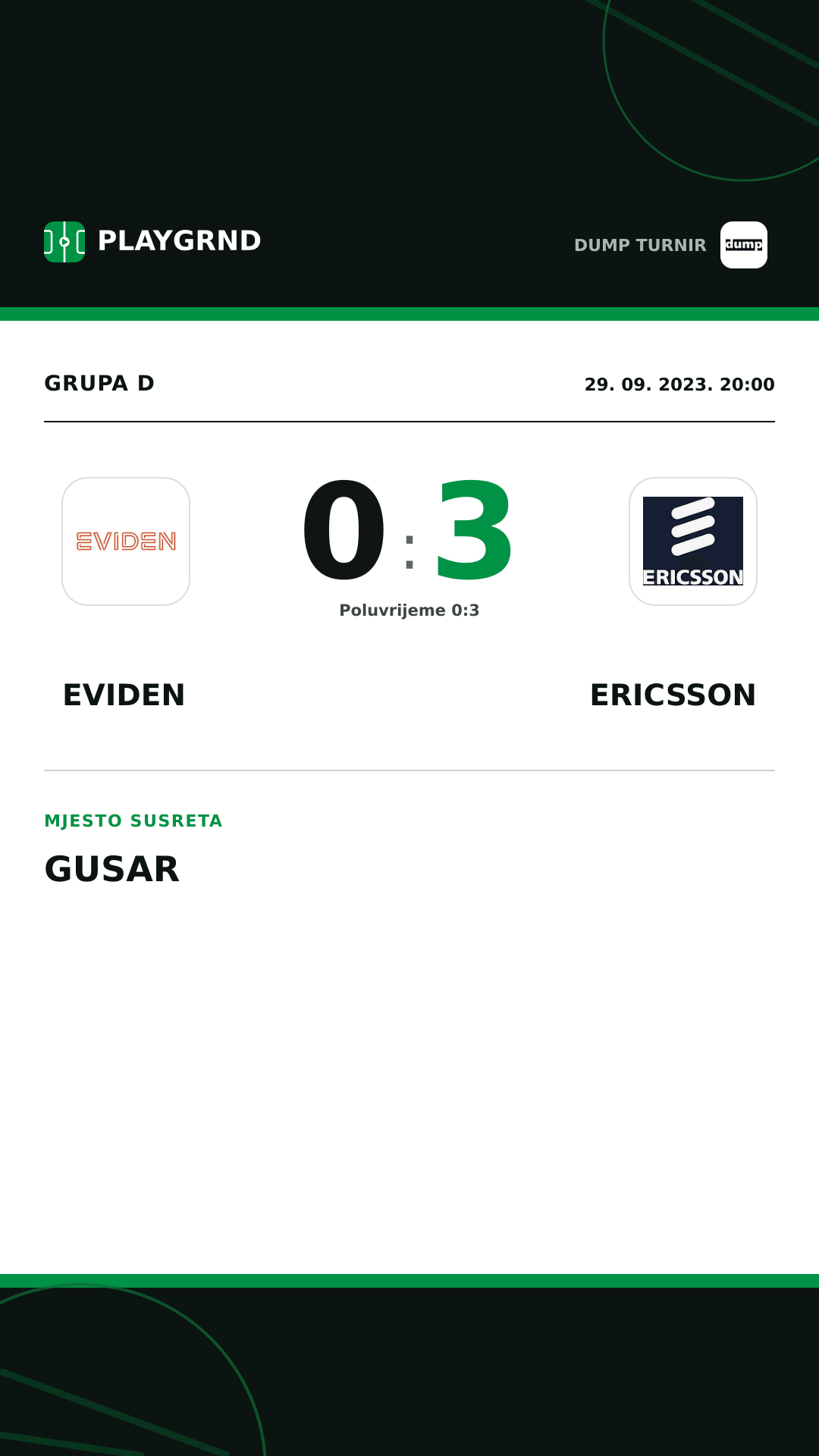 Instagram slika: Eviden 0:3 Ericsson
