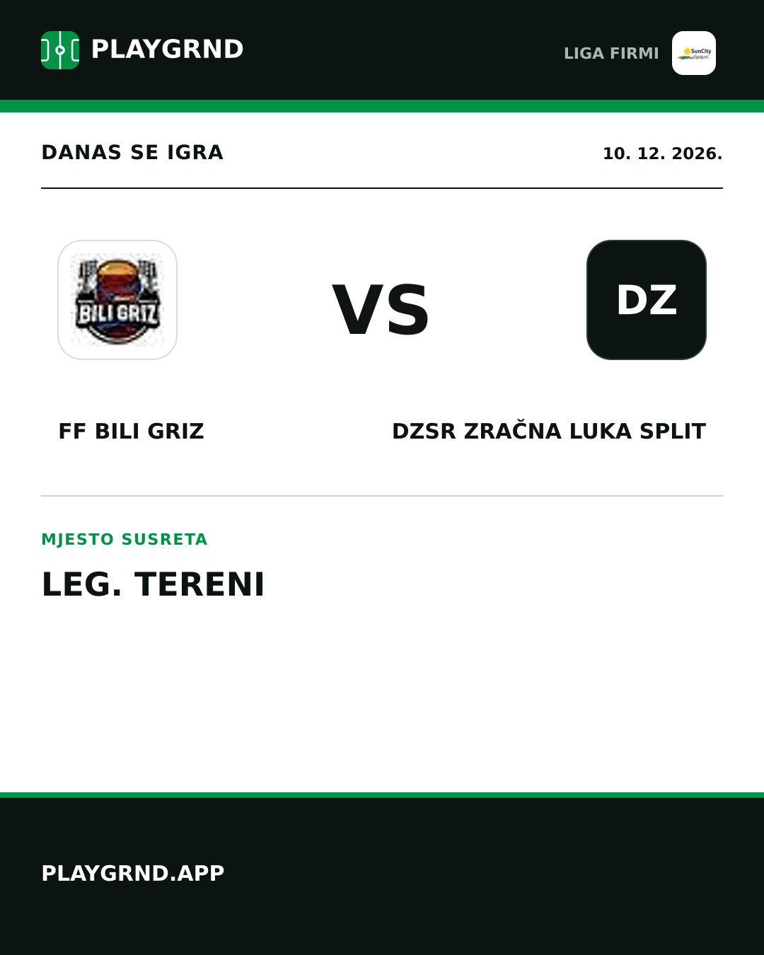 Instagram slika: FF Bili Griz vs DZSR Zračna Luka Split