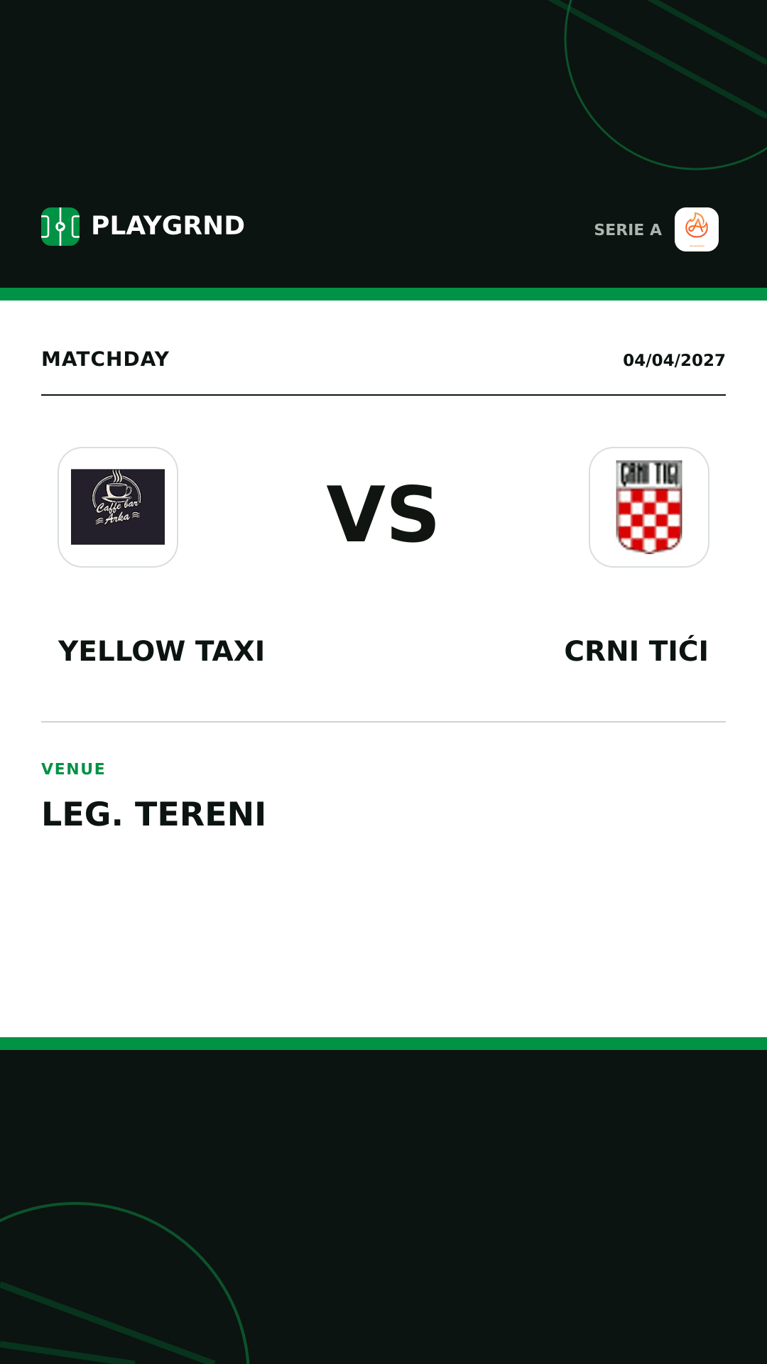 Instagram artwork: Yellow Taxi vs Crni Tići