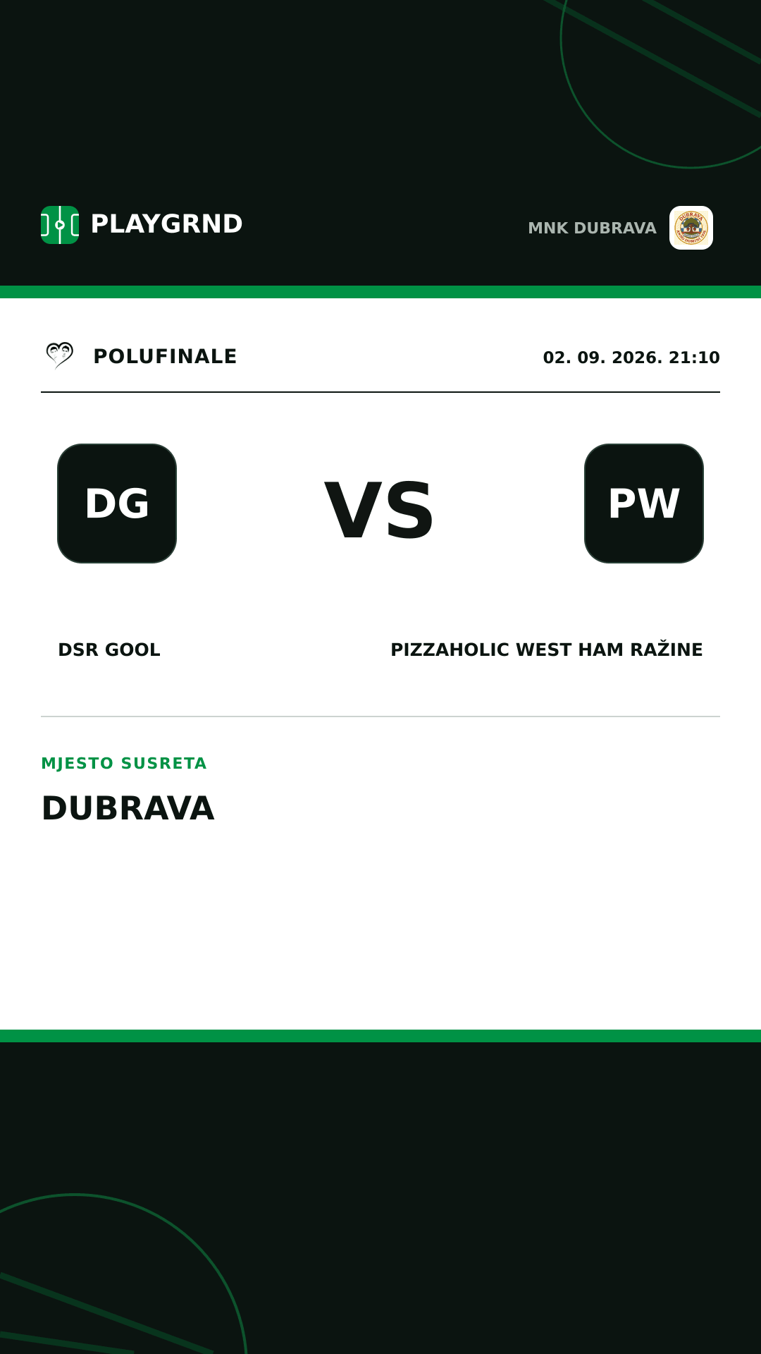Instagram slika: DSR Gool vs Pizzaholic West ham Ražine