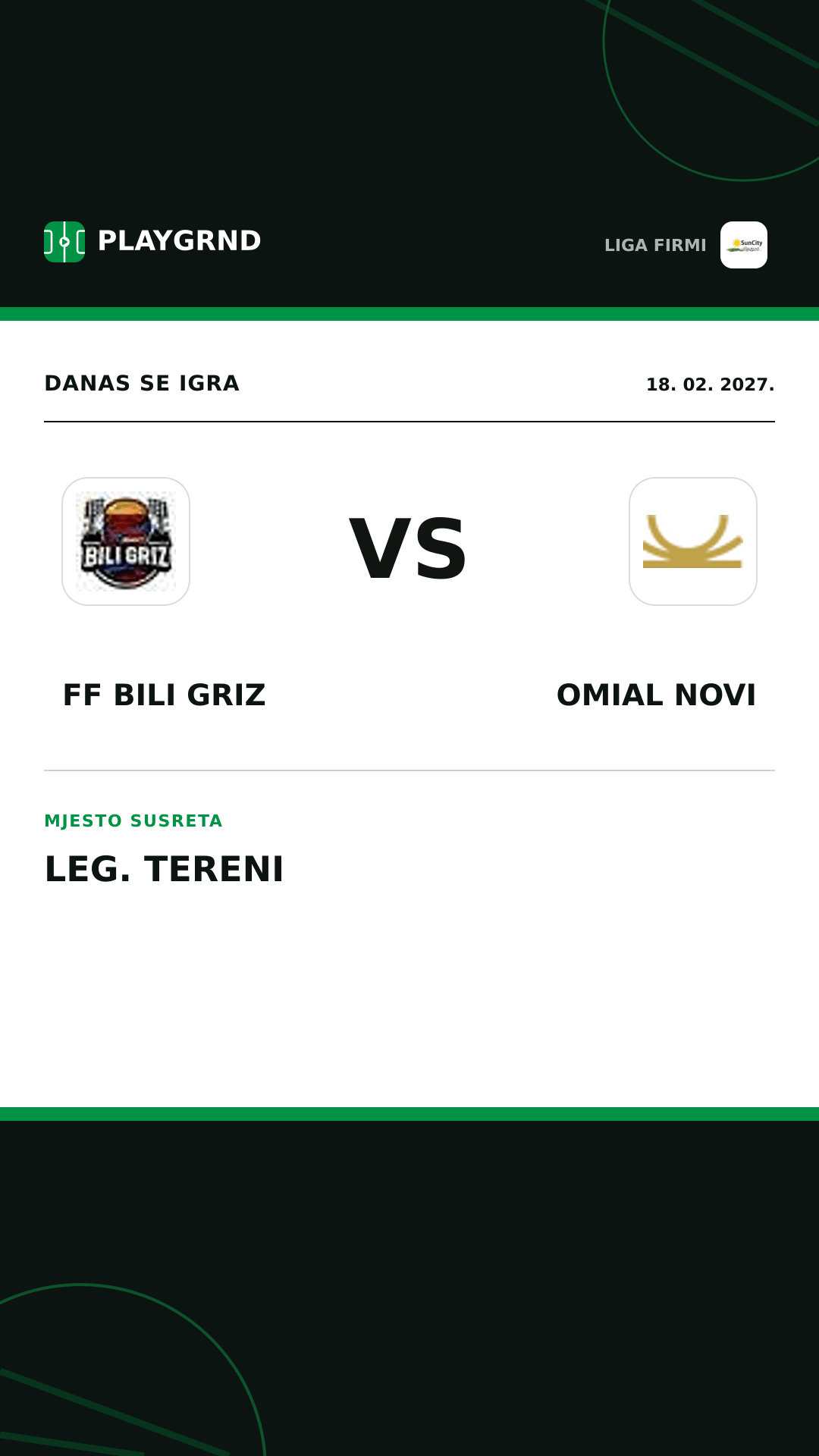 Instagram slika: FF Bili Griz vs Omial Novi