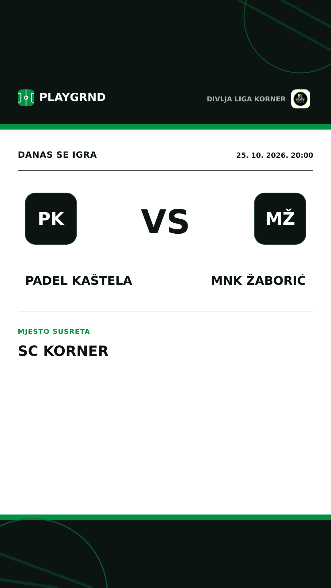 Instagram slika: Padel Kaštela vs MNK Žaborić