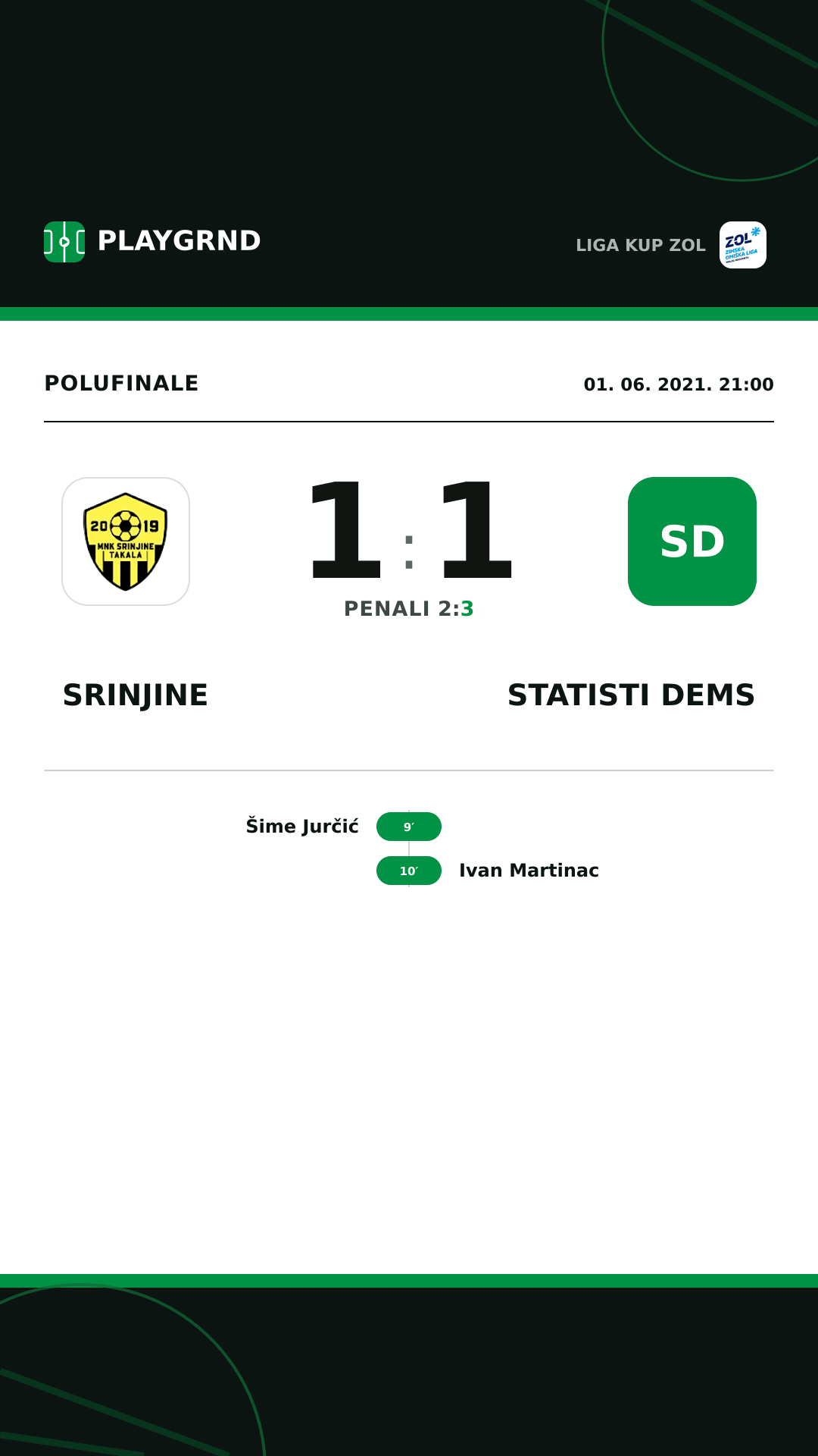 Instagram slika: Srinjine 1:1 STatisti DEMS
