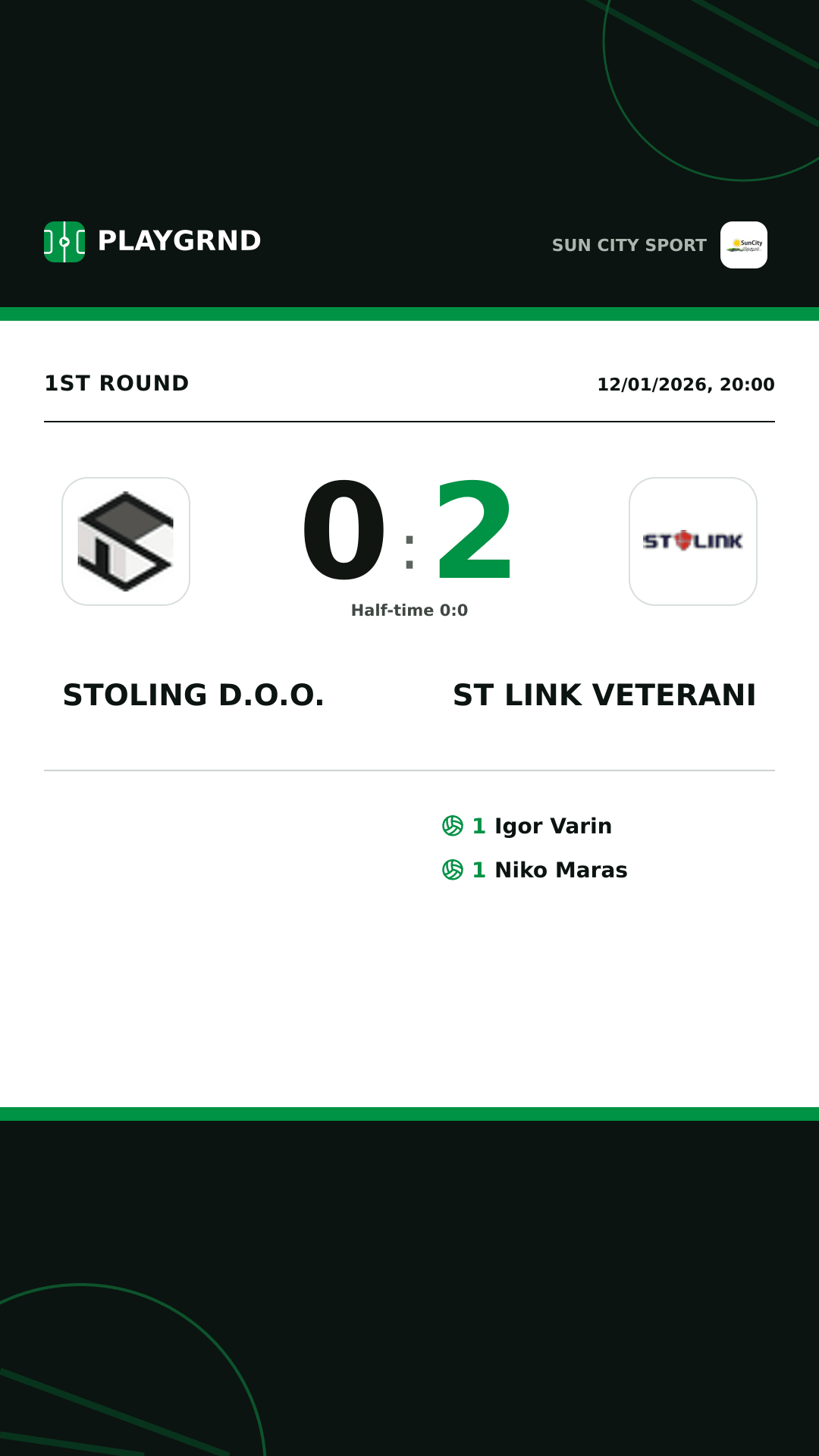 Instagram artwork: Stoling D.O.O. 0:2 ST Link Veterani