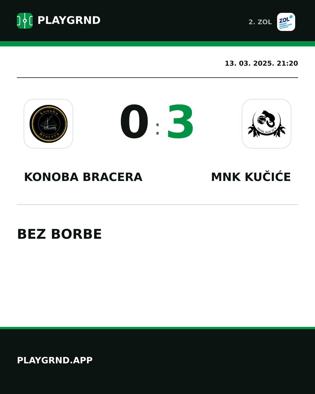 Instagram slika: Konoba Bracera 0:3 MNK Kučiće