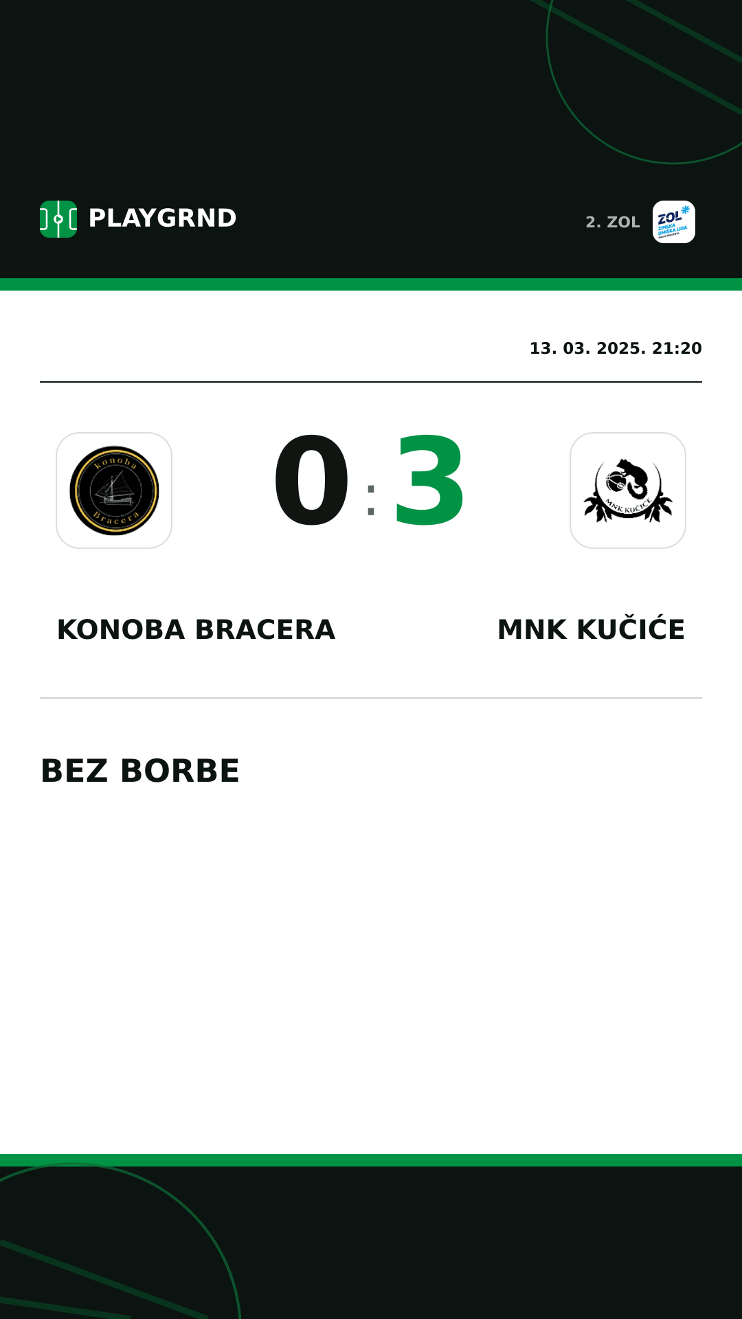 Instagram slika: Konoba Bracera 0:3 MNK Kučiće