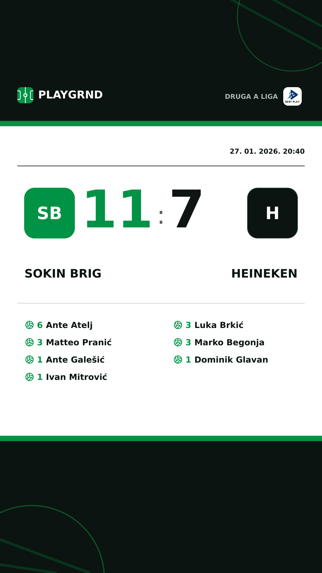 Instagram slika: Sokin Brig 11:7 Heineken