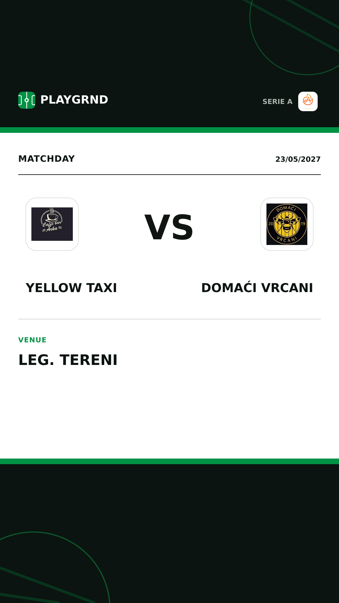 Instagram artwork: Yellow Taxi vs Domaći Vrcani