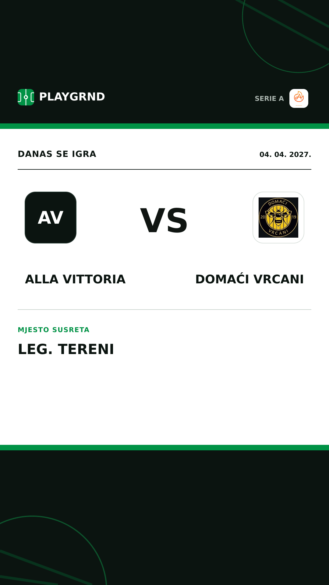 Instagram slika: Alla Vittoria vs Domaći Vrcani