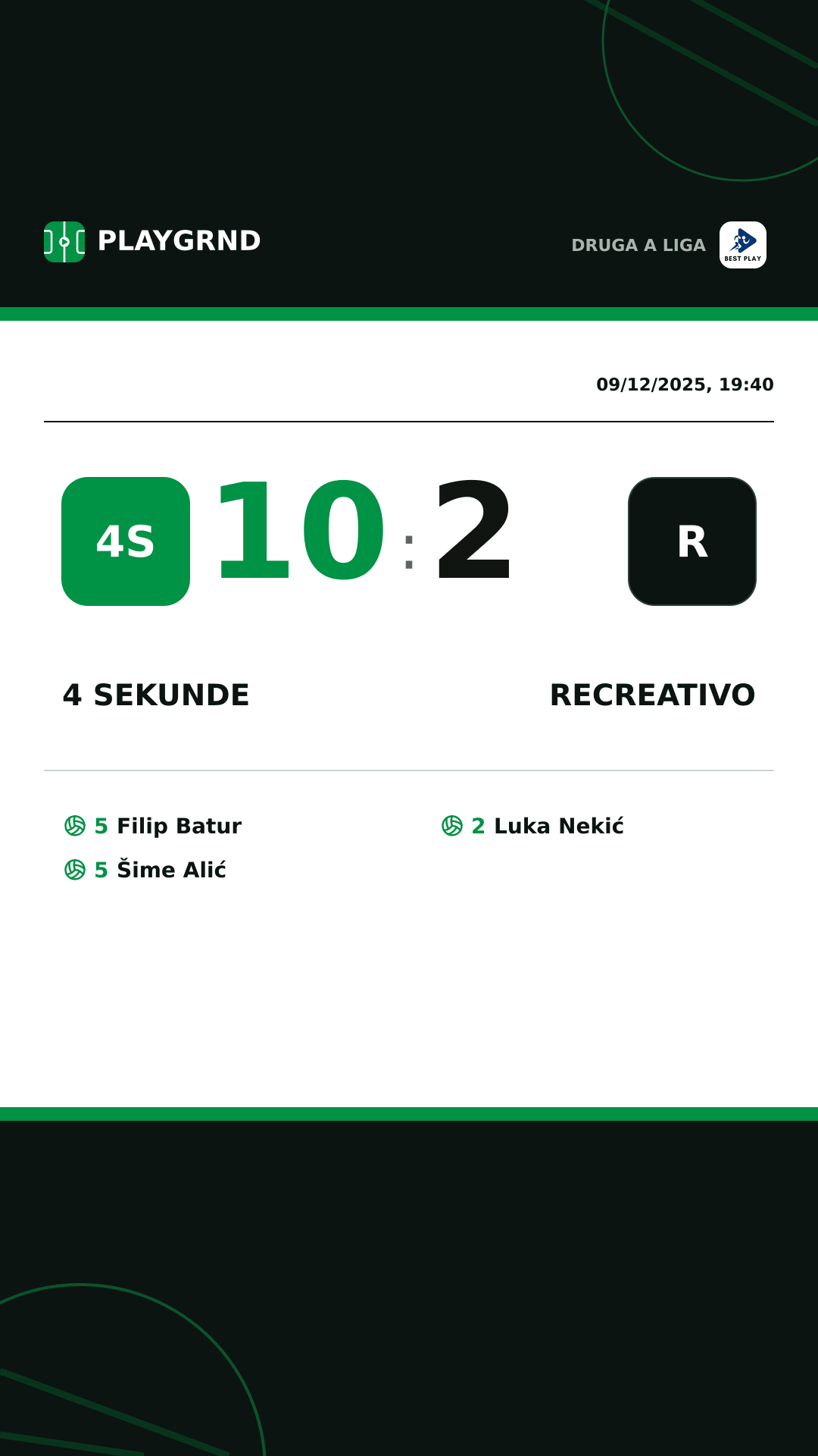 Instagram artwork: 4 Sekunde 10:2 Recreativo