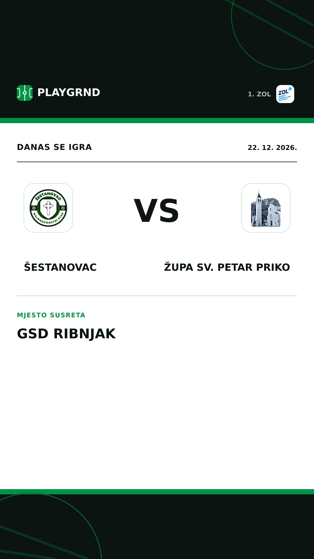 Instagram slika: Šestanovac vs Župa Sv. Petar Priko