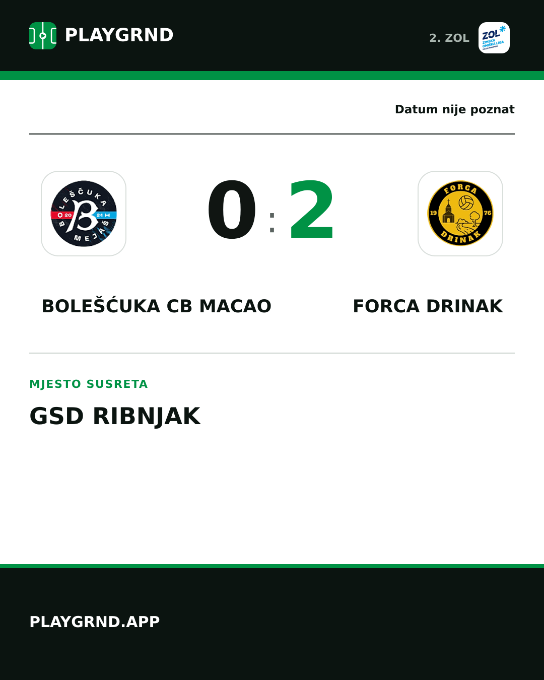 Instagram slika: Bolešćuka CB Macao 0:2 Forca Drinak