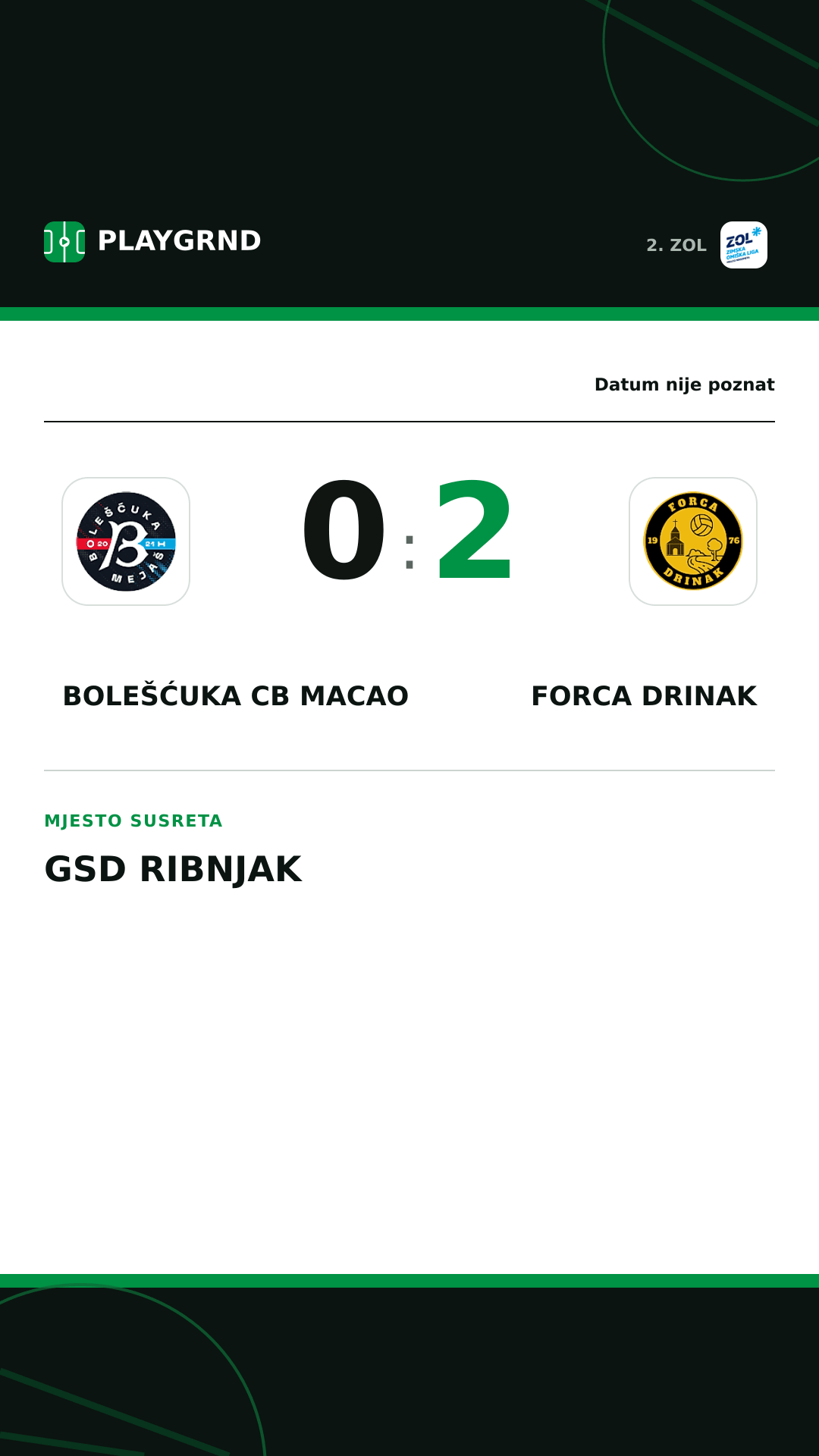 Instagram slika: Bolešćuka CB Macao 0:2 Forca Drinak