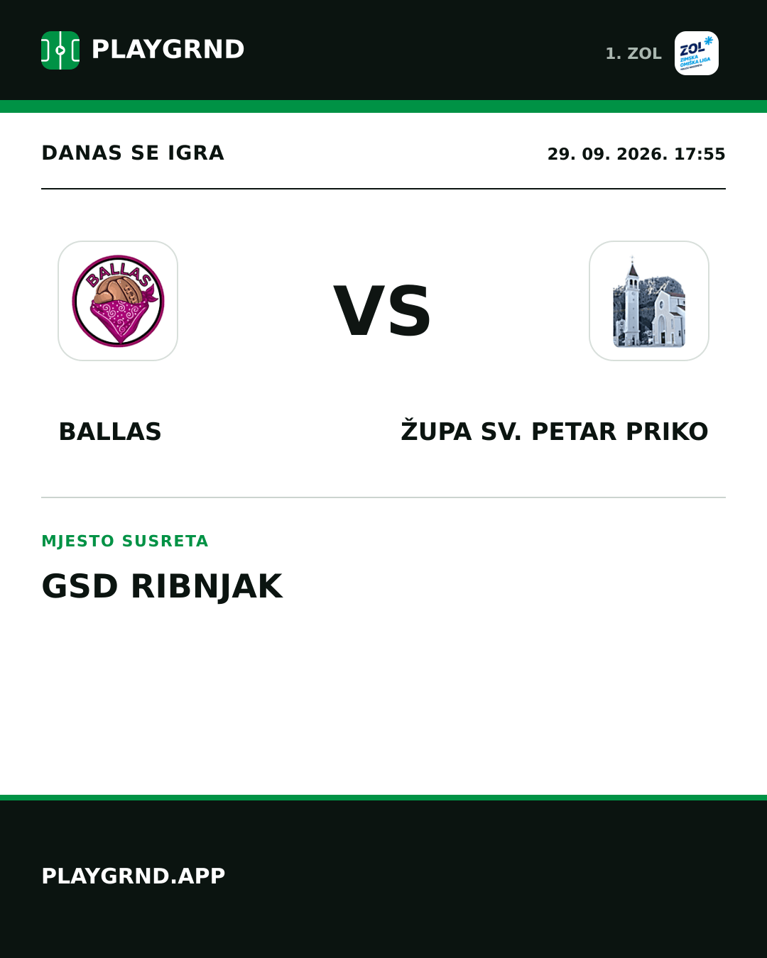 Instagram slika: Ballas vs Župa Sv. Petar Priko