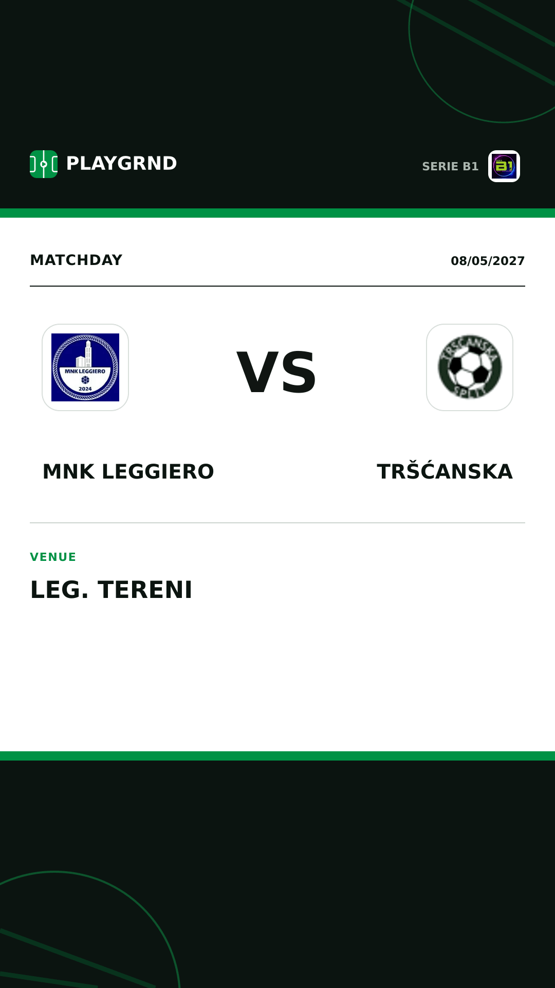 Instagram artwork: MNK Leggiero vs Tršćanska