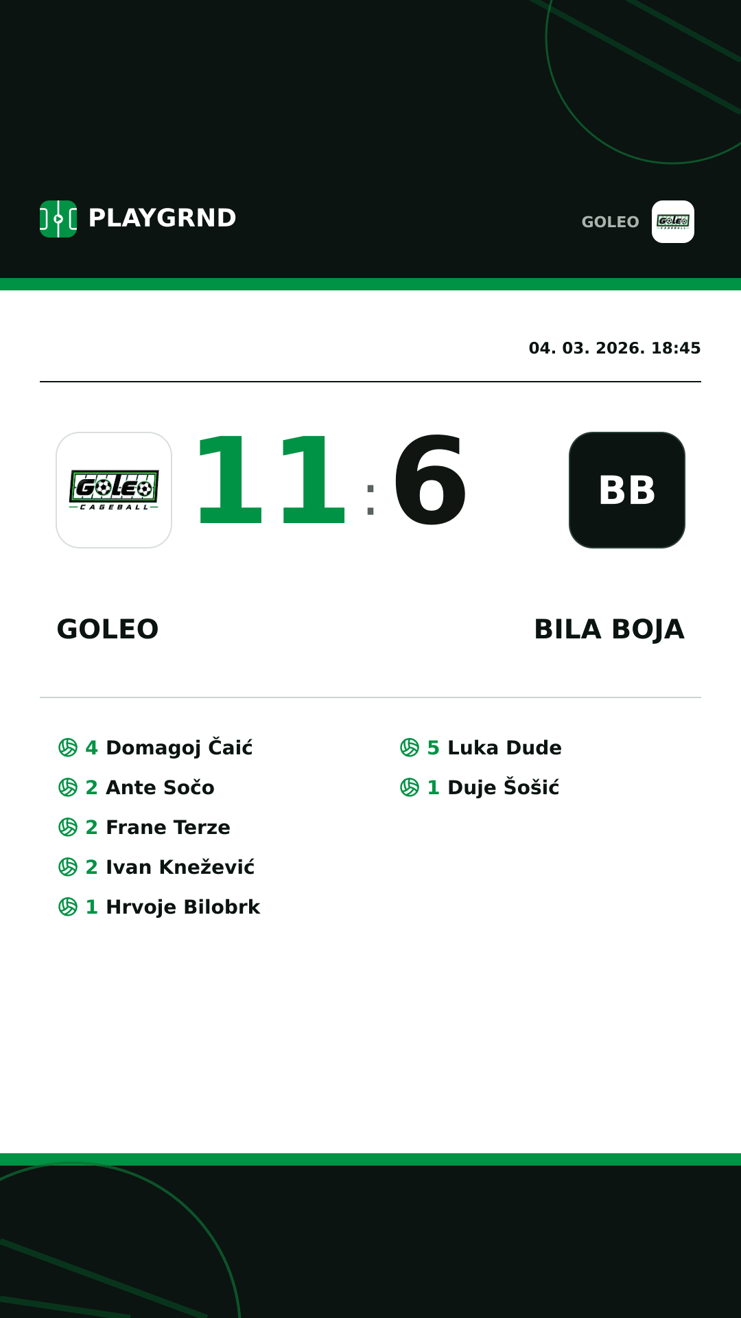 Instagram slika: Goleo 11:6 Bila boja